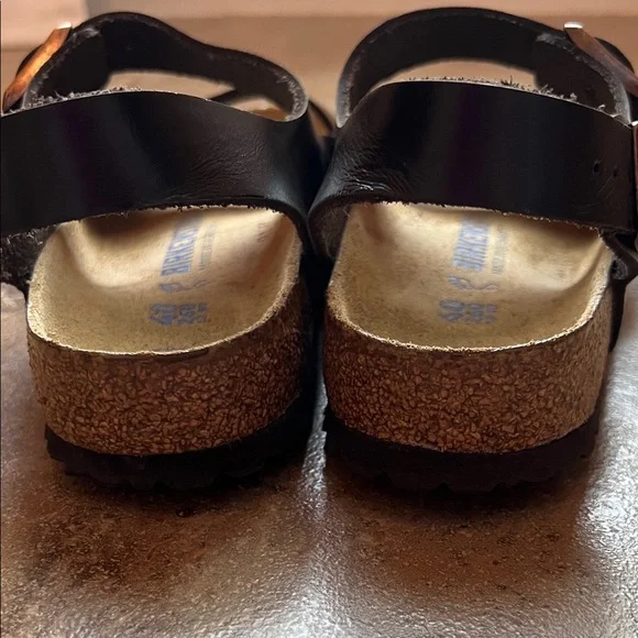 Birkenstock Brown Leather Milano Sandals Size 9 - Picture 6 of 7